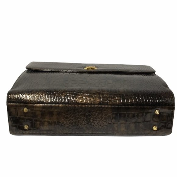 SUSAN NICHOLE Gold-Black Women’s Briefcase - Picture 4 of 7